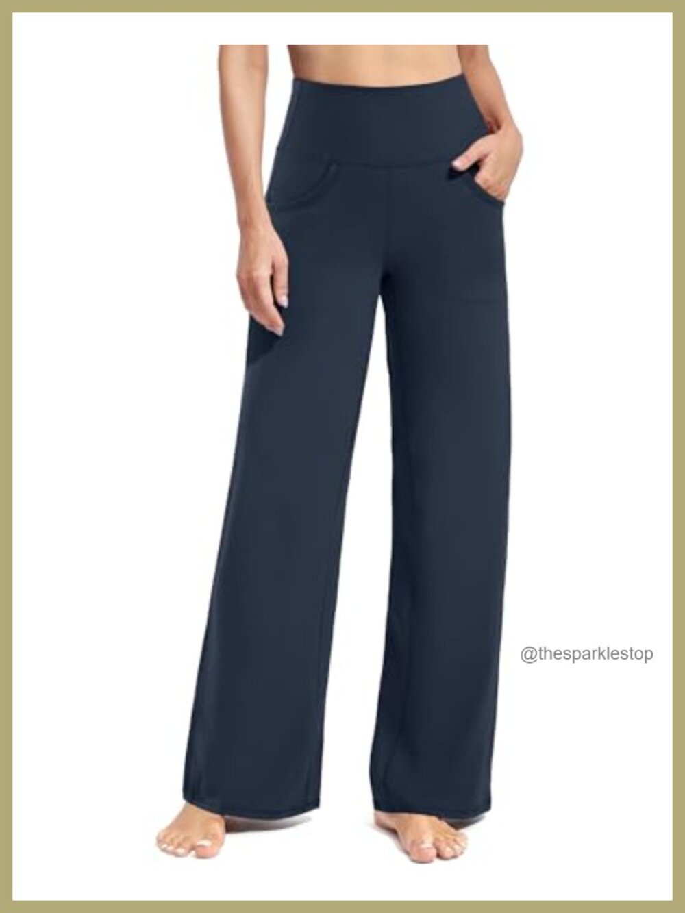 Wide Leg Yoga Pants High Rise 4-Way Stretch with Pockets